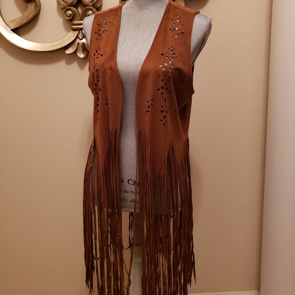 Scully - Fringe faux suede vest
